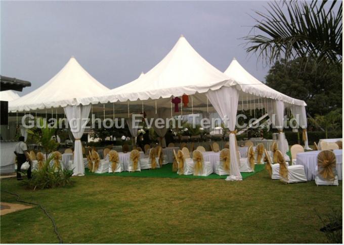 Tente imperméable de partie de pagoda d'auvent de couverture avec la fenêtre transparente de PVC pour le mariage de luxe
