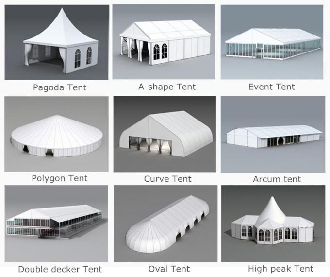 Diamètre fait sur commande des tentes 32m de vue maximale de haute de tente de cirque UV-anti pour 500 personnes