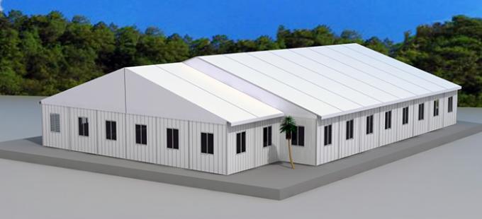 Tente extérieure blanche d'entrepôt de largeur chaude de la vente 20m avec le tissu imperméable de PVC