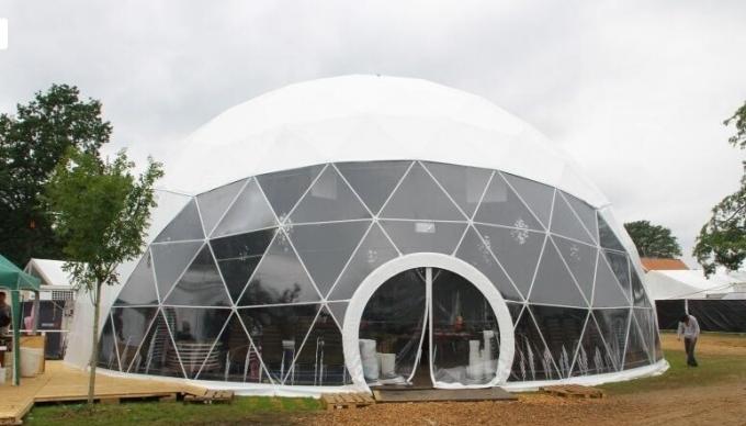 Tente de camping claire géodésique de toit de publicité extérieure, diamètres de 30m