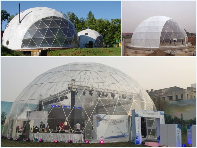 Tente transparente de dôme géodésique de la demi sphère 25m de PVC pour la partie/mariage