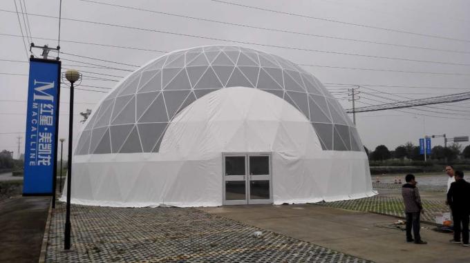 Rond résistant/imperméable UV de tente d'abri de dôme formé avec le PVC a enduit le tissu de couverture