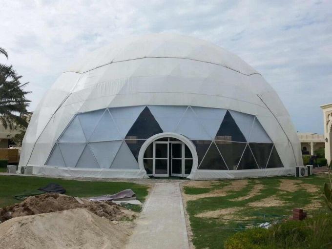 Grand diamètre de la tente 30m de dôme de salon commercial militaire imperméable d'Eco