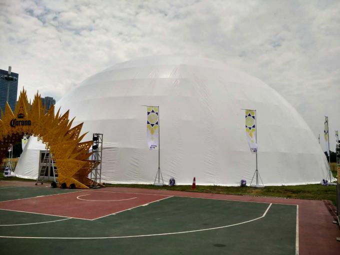 Grande tente 30M extérieure unique de dôme géodésique avec la structure forte