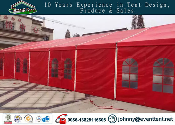 Chine Tente en aluminium rouge de noce de toit de lancement de cadre de la couleur 10x40m fournisseur
