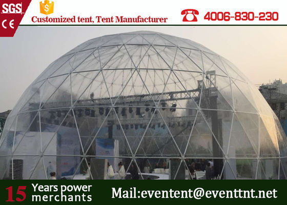 Chine Mini diamètre du revêtement en PVC De tente de dôme de plage 18m/grande tente extérieure d'auvent pour épouser fournisseur