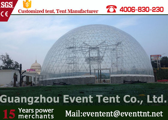 Chine Le feu clair Ratardant de tente de dôme géodésique de mode avec les tuyaux d'acier galvanisés d'immersion chaude fournisseur