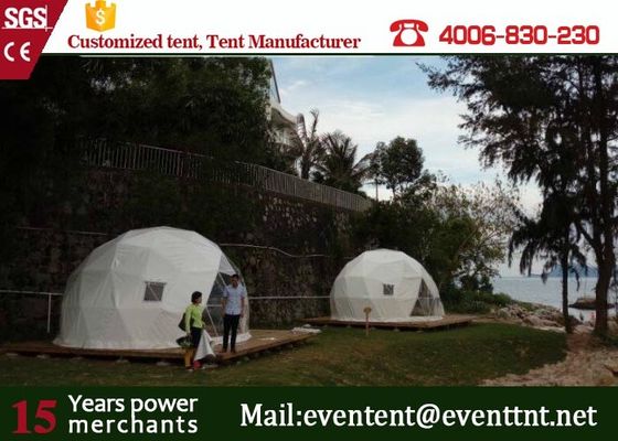 Chine Diamètre de luxe du dôme géodésique 6m de tente de camping 6 - personne 8 avec les murs clairs fournisseur