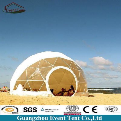 Chine Tente claire de dôme géodésique d'abri de plage de toit avec le tissu enduit de polyester de PVC fournisseur