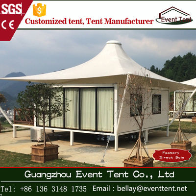Chine Déchirez la tente de camping de luxe enduite par PVC résistante du polyester 850gsm 5 x 5m fournisseur