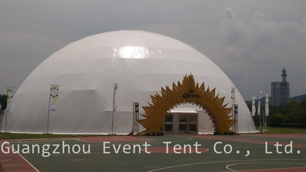 tente de dôme de cadre en acier de 35m grande de toit galvanisé à chaud de PVC pour la capacité de personnes de la partie 1000 d'événement