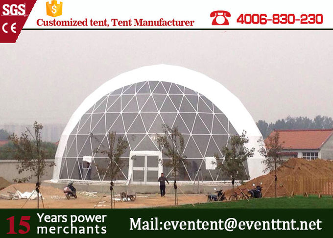 tente de dôme de toit blanc de PVC du diamètre 25meters grande pour 1000 personnes