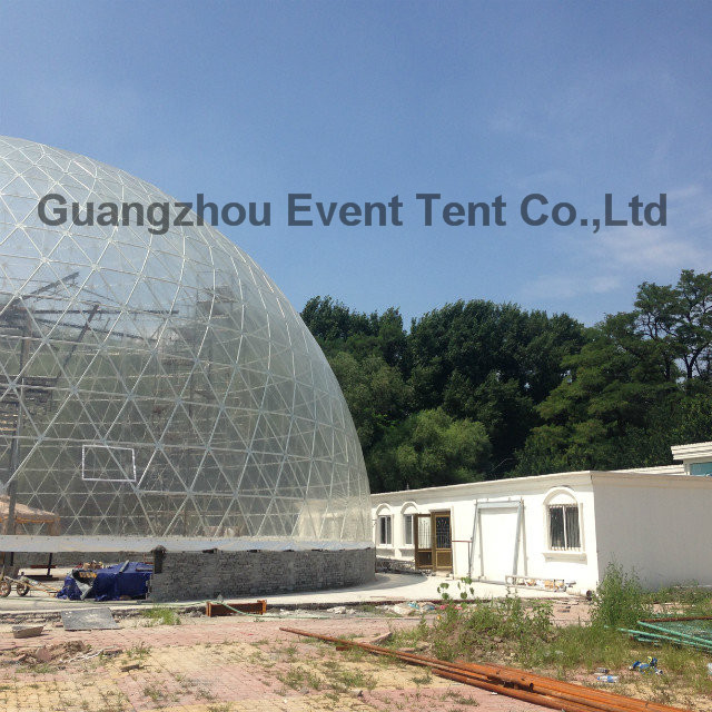 grande tente transparente claire adaptée aux besoins du client de dôme géodésique du diamètre 30meter