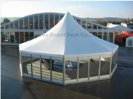 En épousant l'énergie solaire en aluminium sautez la tente ignifuge avec le mur de verre