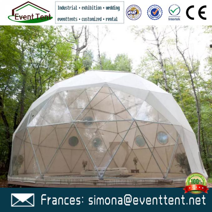 Tente isolée provisoire de dôme de structure, camping insonorisé de tente de dôme glamping