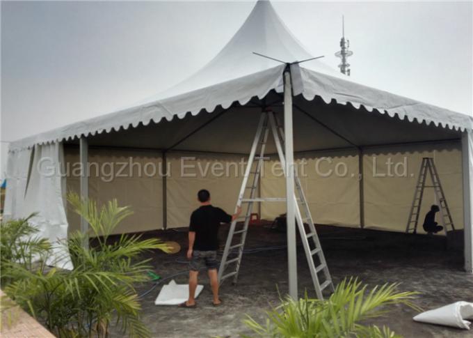 Tente blanche ratardant de partie de pagoda de tente de belvédère du feu avec l'alliage d'aluminium expulsé