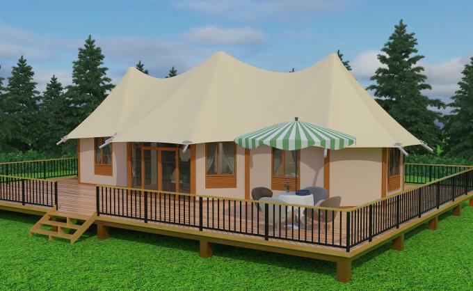 Tente de camping de luxe d'abri blanc de logement pour la chambre d'hôtel/station de vacances