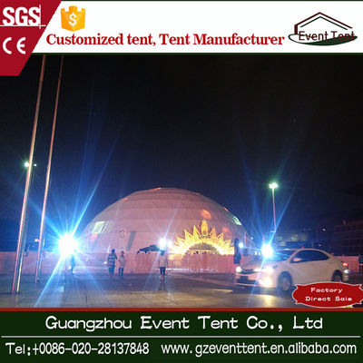 Chine Tente blanche de dôme géodésique de PVC de cadre d'aluminium du diamètre 35m pour le concert de musique fournisseur