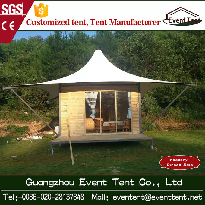 La tente de camping de luxe de famille extérieure 10x10, immersion chaude a galvanisé la tente de cadre en acier